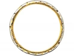 22ct Gold & Platinum Wedding Ring With Leaf Motif 9 22ct Gold & Platinum Wedding Ring With Leaf Motif -Antique Jewellery Company DSC01226 1 scaled 1
