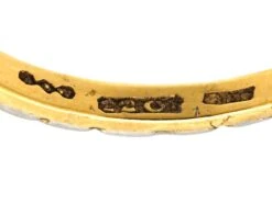 22ct Gold & Platinum Wedding Ring With Leaf Motif 10 22ct Gold & Platinum Wedding Ring With Leaf Motif -Antique Jewellery Company DSC01233 scaled 1