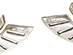 Art Deco Silver Clip On Wing Earrings 9 Art Deco Silver Clip On Wing Earrings -Antique Jewellery Company DSC012401