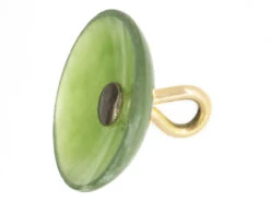 Edwardian Set Of Six Nephrite Buttons In Original Case -Antique Jewellery Company DSC01245