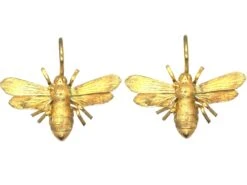 Victorian 15ct Gold Bee Earrings