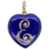 18ct Gold Victorian Heart Pendant With The Initial E In The Original Case -Antique Jewellery Company DSC01259