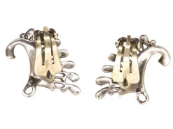 Art Deco Silver & Marcasite Clip On Wing Earrings 9 Art Deco Silver & Marcasite Clip On Wing Earrings -Antique Jewellery Company DSC01265