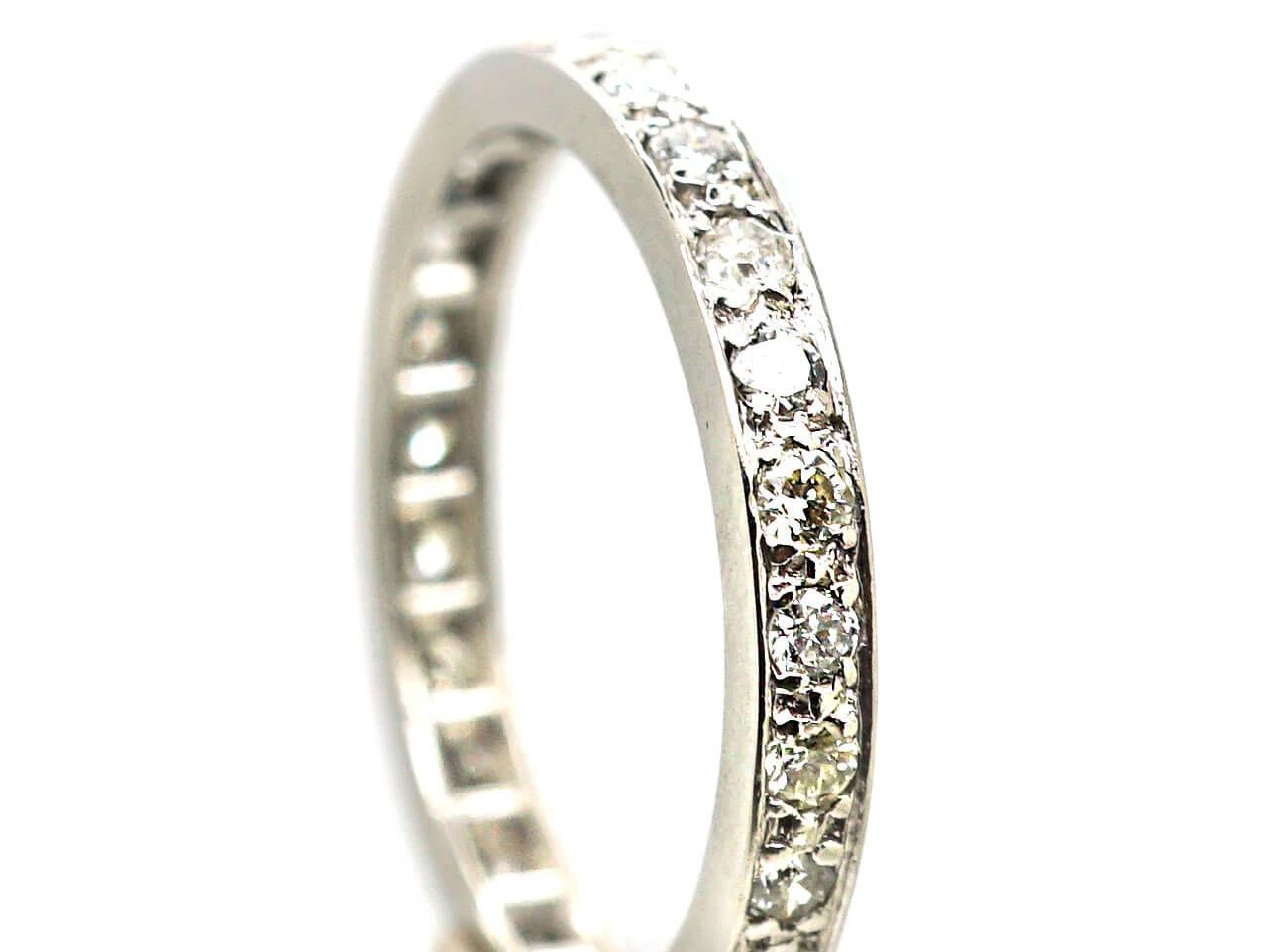 Edwardian Platinum & Diamond Eternity Ring 4 Edwardian Platinum & Diamond Eternity Ring - Image 2