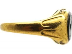 Early Victorian 18ct Gold Signet Ring With Bloodstone Intaglio Of A Horse -Antique Jewellery Company DSC01280 scaled 1