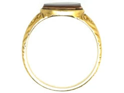 18ct Gold Early Victorian Signet Ring Set With A Carnelian -Antique Jewellery Company DSC01289 1