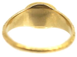 18ct Gold Early Victorian Signet Ring Set With A Carnelian -Antique Jewellery Company DSC01291 1