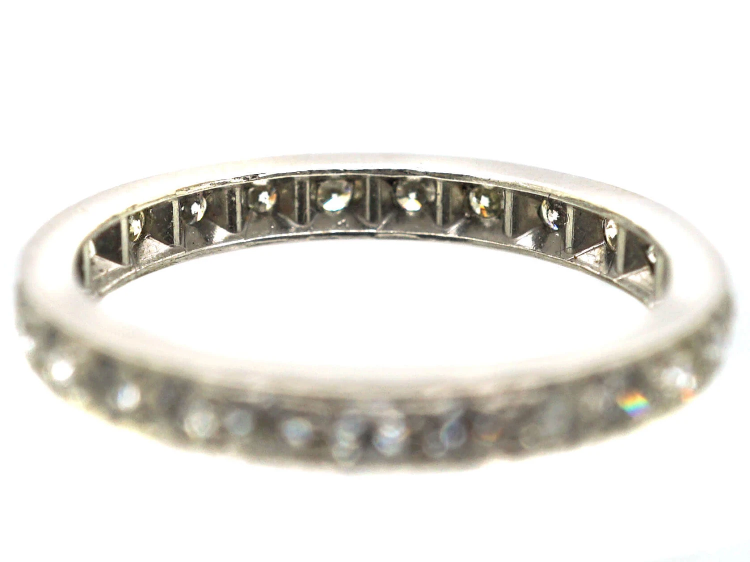 Edwardian Platinum & Diamond Eternity Ring 7 Edwardian Platinum & Diamond Eternity Ring - Image 5
