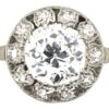 Portuguese Art Deco Platinum & Diamond Ring With Small Diamonds Around The Edge -Antique Jewellery Company DSC01292 scaled 1