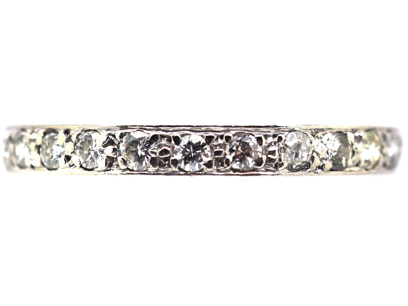 Edwardian Platinum & Diamond Eternity Ring 5 Edwardian Platinum & Diamond Eternity Ring - Image 3