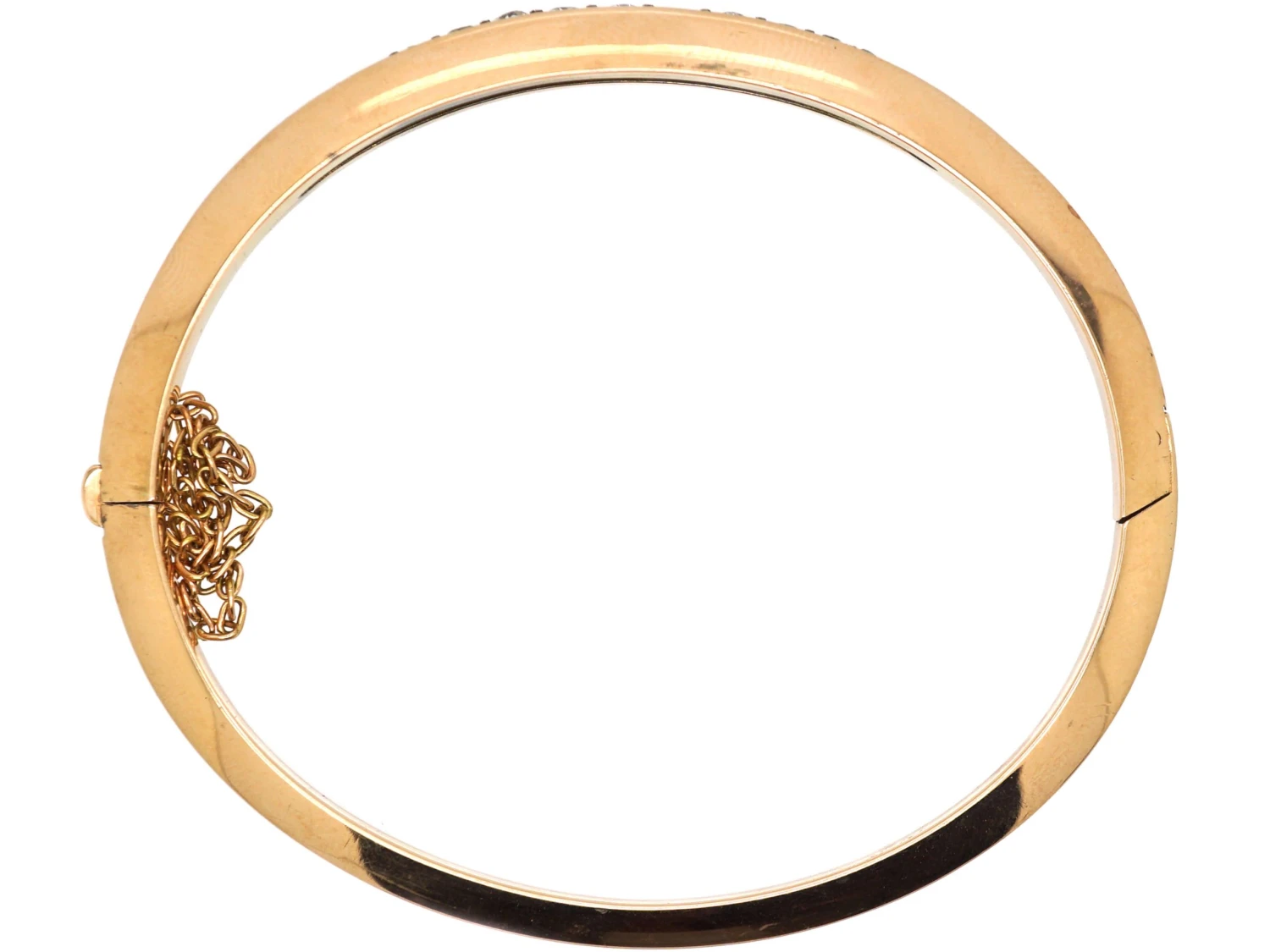 Edwardian 18ct Gold Bangle Set With Graduated Diamonds 5 Edwardian 18ct Gold Bangle Set With Graduated Diamonds - Image 3