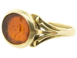 18ct Gold Roman Intaglio Signet Ring -Antique Jewellery Company DSC01321