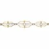 Edwardian 15ct Gold & Platinum Two Colour Bracelet Set With Three Diamonds