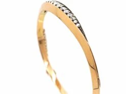 Edwardian 18ct Gold Bangle Set With Graduated Diamonds 7 Edwardian 18ct Gold Bangle Set With Graduated Diamonds -Antique Jewellery Company DSC01329 scaled 1