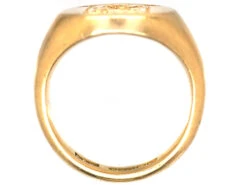 Retro 9ct Gold Signet Ring With Lion Intaglio -Antique Jewellery Company DSC01345 copy