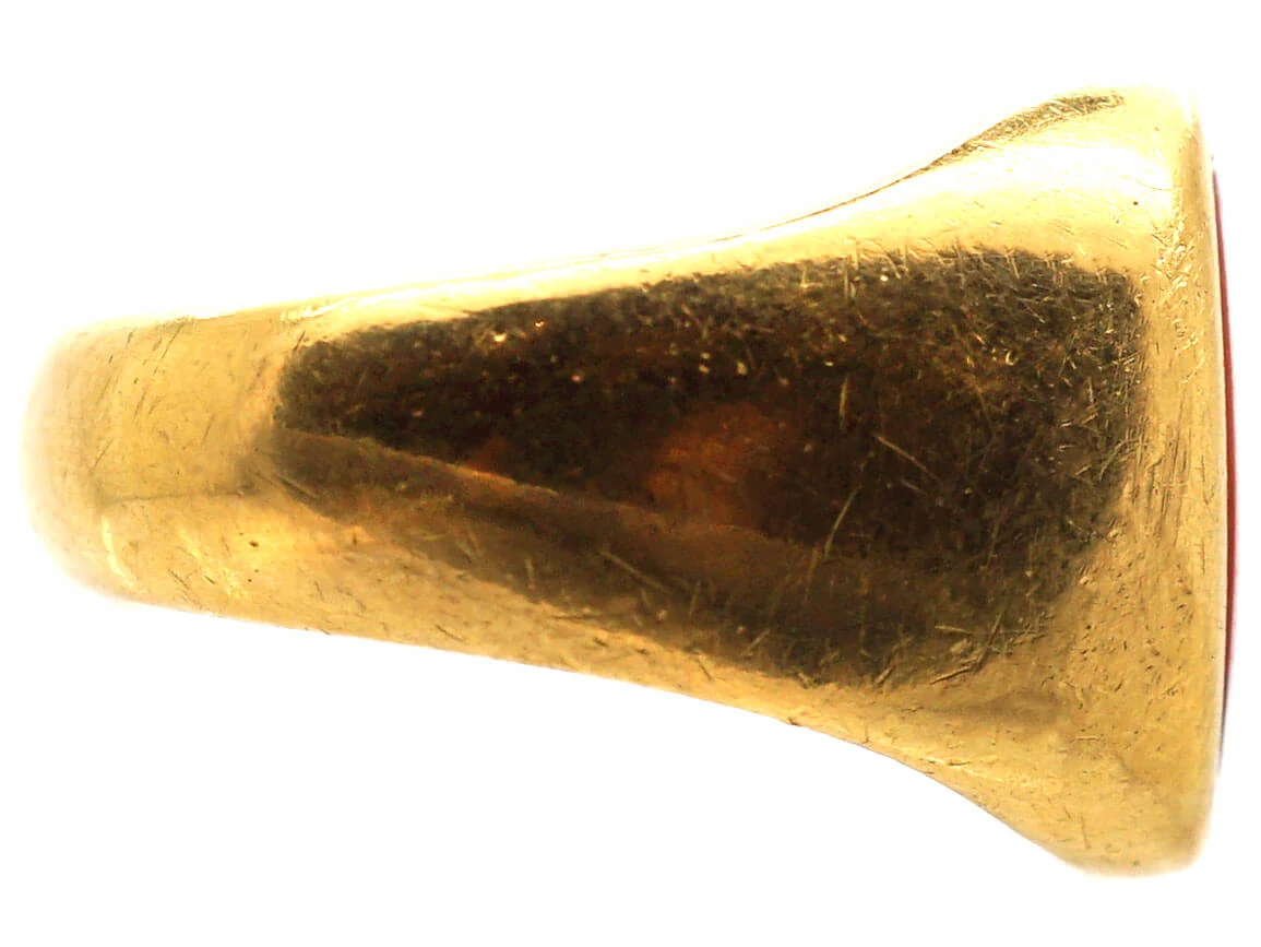 Victorian 18ct Gold Signet Ring With Roman Carnelian Intaglio Of A Centurion 6 Victorian 18ct Gold Signet Ring With Roman Carnelian Intaglio Of A Centurion - Image 4