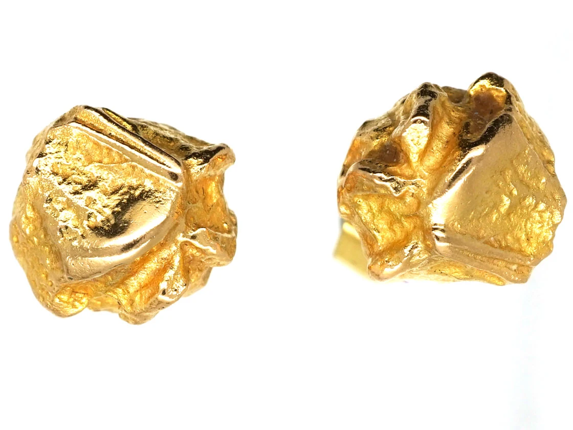 14ct Gold Round Earrings By Lapponia 3 14ct Gold Round Earrings By Lapponia