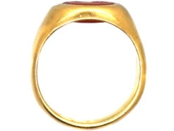 Victorian 18ct Gold Signet Ring With Roman Carnelian Intaglio Of A Centurion 10 Victorian 18ct Gold Signet Ring With Roman Carnelian Intaglio Of A Centurion -Antique Jewellery Company DSC01392 copy