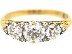 Victorian 18ct Gold Three Stone Diamond Ring 13 Victorian 18ct Gold Three Stone Diamond Ring -Antique Jewellery Company DSC01435 scaled 1