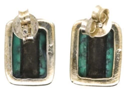 Silver Turquoise & Marcasite Earrings 13 Silver Turquoise & Marcasite Earrings -Antique Jewellery Company DSC01477