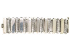 Art Deco Wide Silver Bracelet -Antique Jewellery Company DSC01481 1