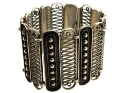Art Deco Wide Silver Bracelet -Antique Jewellery Company DSC01489