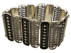 Art Deco Wide Silver Bracelet -Antique Jewellery Company DSC01492 1