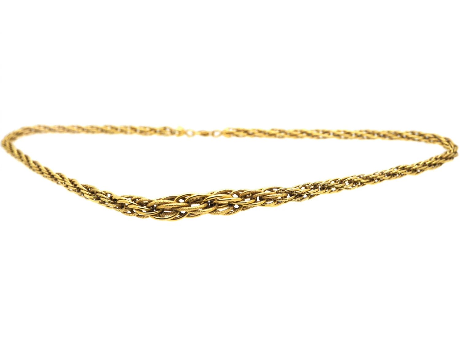 French 18ct Gold Twist Necklace 4 French 18ct Gold Twist Necklace - Image 2