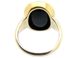 Victorian 18ct Gold & Bloodstone Intaglio Of A Wolf’s Head Signet Ring -Antique Jewellery Company DSC01506