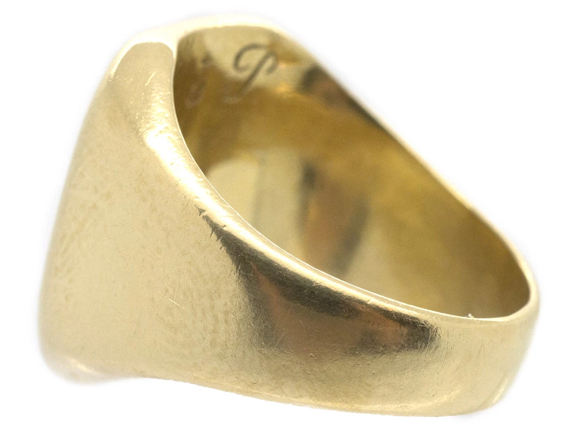 18ct Gold Signet Ring With Crowned Coat Of Arms 4 18ct Gold Signet Ring With Crowned Coat Of Arms - Image 2