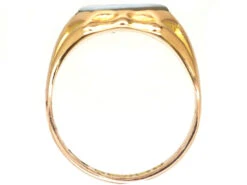 Edwardian 9ct Gold Signet Ring With Banded Carnelian Intaglio With A Welsh Dragon -Antique Jewellery Company DSC01538 copy