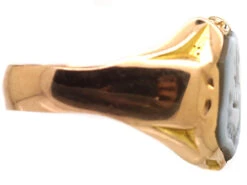 Edwardian 9ct Gold Signet Ring With Banded Carnelian Intaglio With A Welsh Dragon -Antique Jewellery Company DSC01542 copy