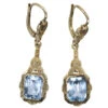 Art Deco Silver & Blue Paste Drop Earrings 1 Art Deco Silver & Blue Paste Drop Earrings -Antique Jewellery Company DSC01569