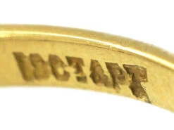 Art Deco 18ct Gold & Platinum, Diamond Solitaire Ring With Diamond Three Leaf Shoulders 14 Art Deco 18ct Gold & Platinum, Diamond Solitaire Ring With Diamond Three Leaf Shoulders -Antique Jewellery Company DSC01590