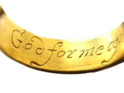 18th Century 18ct Gold Posy Ring Engraved God For Me Appointed Thee -Antique Jewellery Company DSC01616 copy
