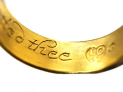 18th Century 18ct Gold Posy Ring Engraved God For Me Appointed Thee -Antique Jewellery Company DSC01620 copy