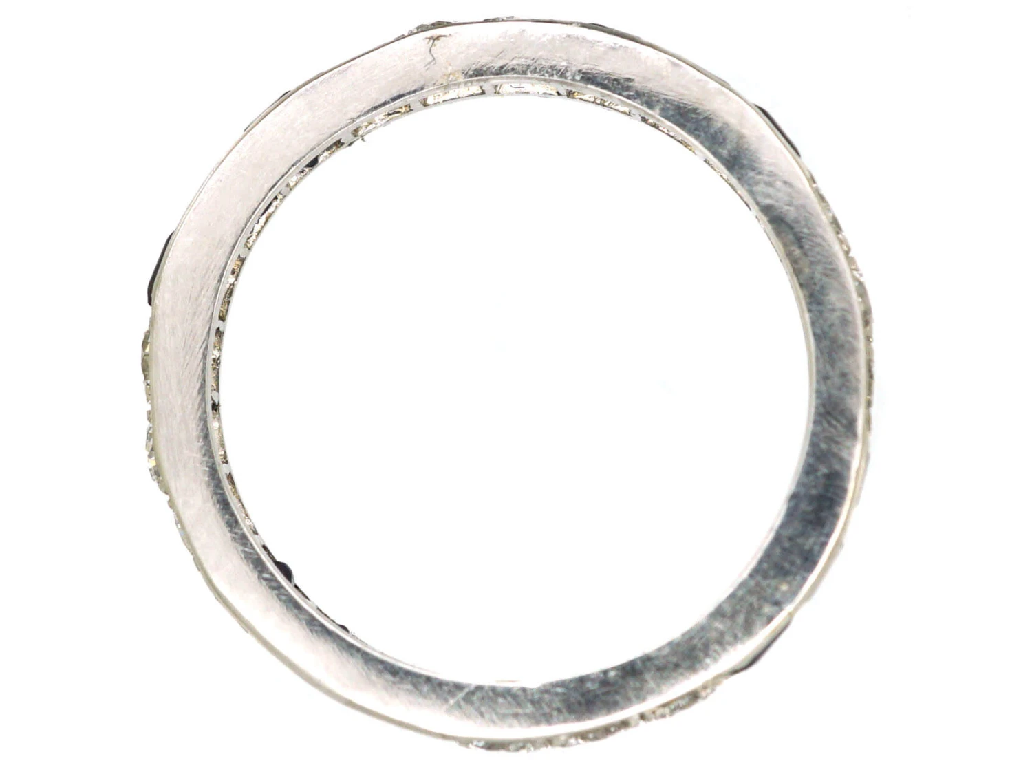 Art Deco Platinum Sapphire & Diamond Eternity Ring 5 Art Deco Platinum Sapphire & Diamond Eternity Ring - Image 3