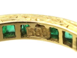 Art Deco 14ct Yellow Gold & Emerald Eternity Ring -Antique Jewellery Company DSC01667