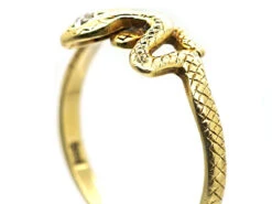 Early 20th Century Snake Ring With A Diamond In His Head 10 Early 20th Century Snake Ring With A Diamond In His Head -Antique Jewellery Company DSC01716 copy