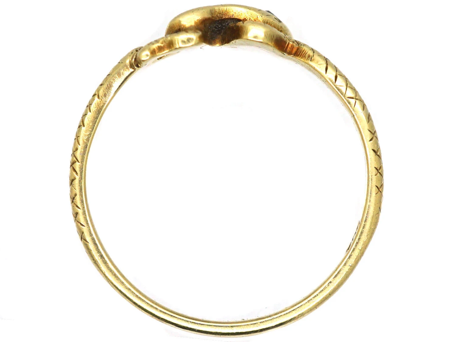 Early 20th Century Snake Ring With A Diamond In His Head 5 Early 20th Century Snake Ring With A Diamond In His Head - Image 3