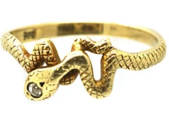 Early 20th Century Snake Ring With A Diamond In His Head 15 Early 20th Century Snake Ring With A Diamond In His Head -Antique Jewellery Company DSC01736 copy