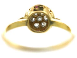 Art Deco 18ct Gold & Platinum, Ruby & Diamond Target Ring 11 Art Deco 18ct Gold & Platinum, Ruby & Diamond Target Ring -Antique Jewellery Company DSC01753