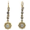 Victorian 18ct Gold Diamond & Natural Split Pearl Drop Earrings 2 Victorian 18ct Gold Diamond & Natural Split Pearl Drop Earrings -Antique Jewellery Company DSC01854 1
