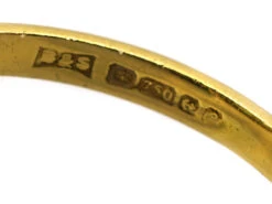 18ct Gold Cluster Ring Set With A Peridot Surrounded By Diamonds 13 18ct Gold Cluster Ring Set With A Peridot Surrounded By Diamonds -Antique Jewellery Company DSC01854