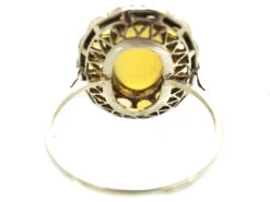 Silver Arts & Crafts Oval Ring Set With Water Opals -Antique Jewellery Company DSC01864