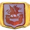 Victorian 18ct Gold Signet Ring With Carnelian Intaglio With A Welsh Dragon 2 Victorian 18ct Gold Signet Ring With Carnelian Intaglio With A Welsh Dragon -Antique Jewellery Company DSC01883 copy