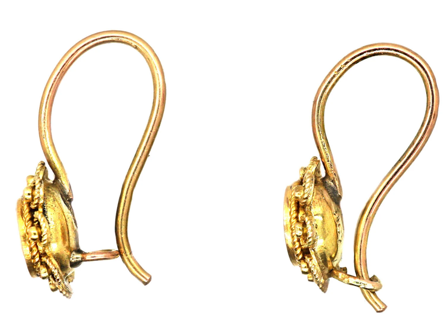 Victorian 9ct Gold Earrings Set With A Rose Diamond 5 Victorian 9ct Gold Earrings Set With A Rose Diamond - Image 3