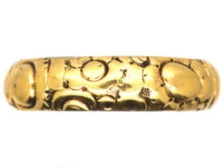 Georgian 18ct Gold Wedding Ring With Repousse Decoration