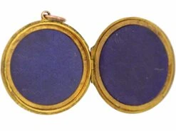 Edwardian 9ct Back & Front Round Locket With Paste Set Flower -Antique Jewellery Company DSC01900 scaled 1