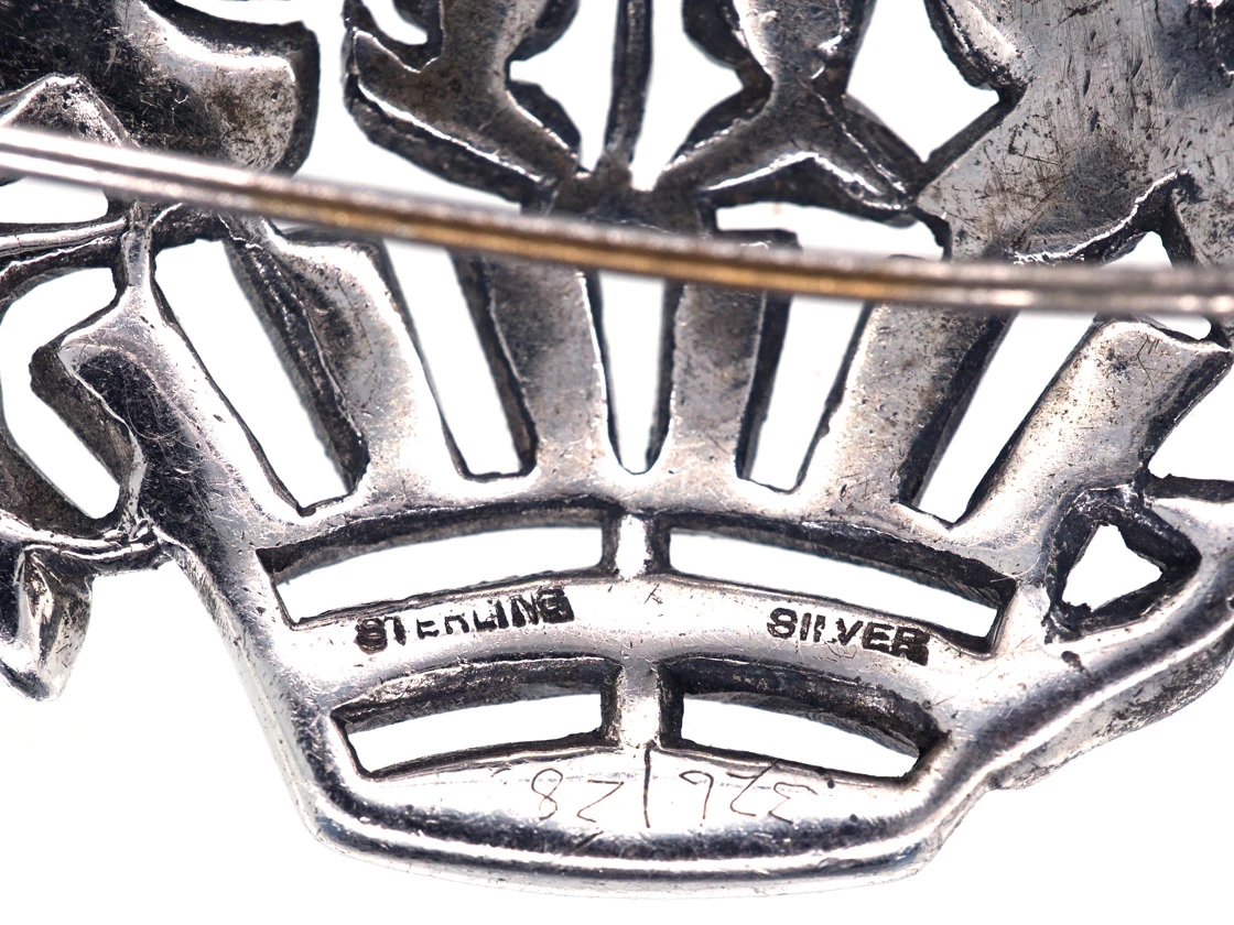 Art Deco Silver & Marcasite Flowers In Basket Brooch 6 Art Deco Silver & Marcasite Flowers In Basket Brooch - Image 4